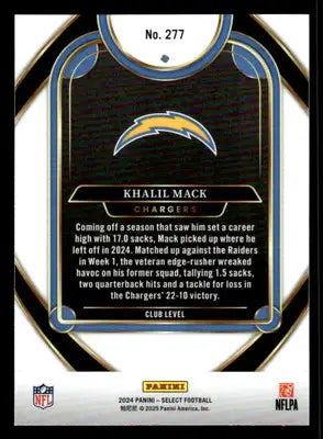2024 Panini Select #277 Khalil Mack - Football Card Single