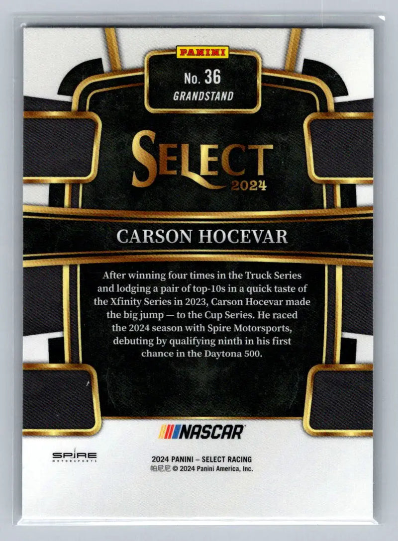 2024 Panini Select #36 Carson Hocevar Spire Motorsports - Racing Card Single