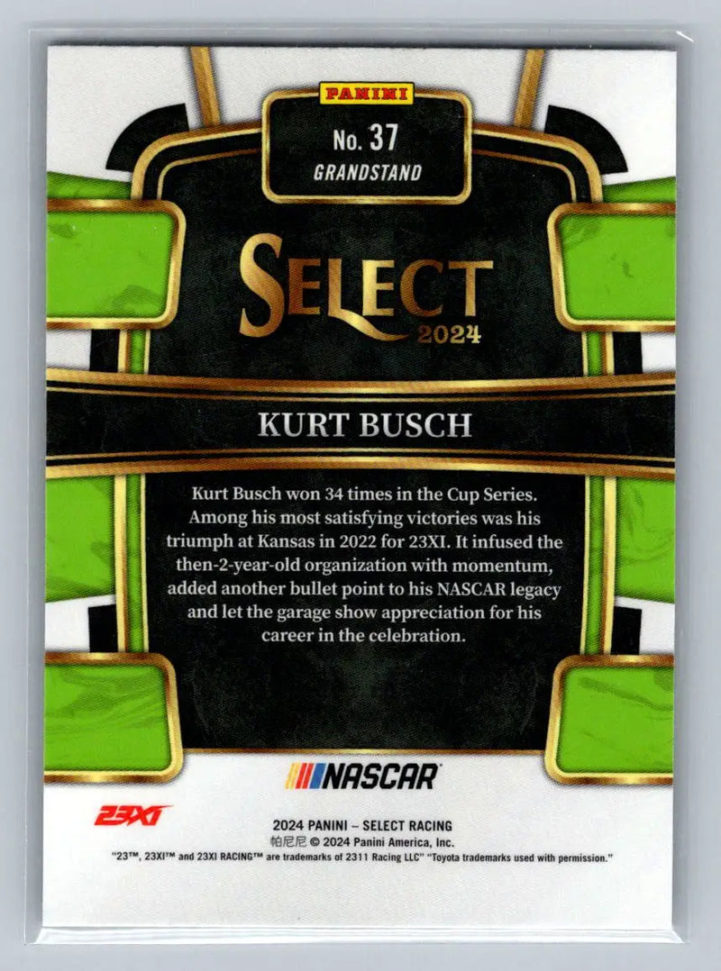 2024 Panini Select #37 Kurt Busch 23XI Racing - Racing Card Single