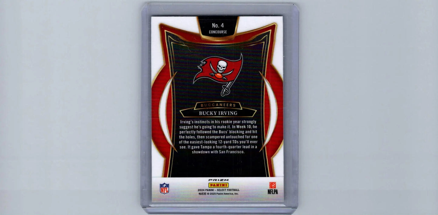 2024 Panini Select #4 Bucky Irving Black & Red Prizm Shock - Football Card Single