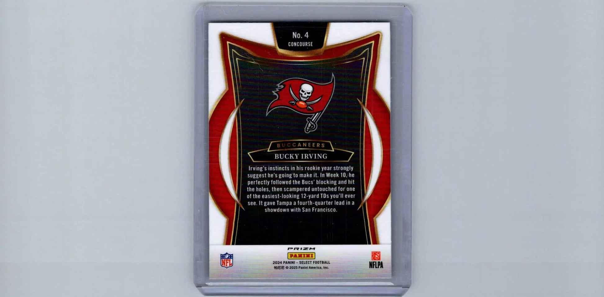 2024 Panini Select #4 Bucky Irving Black & Red Prizm Shock - Football Card Single
