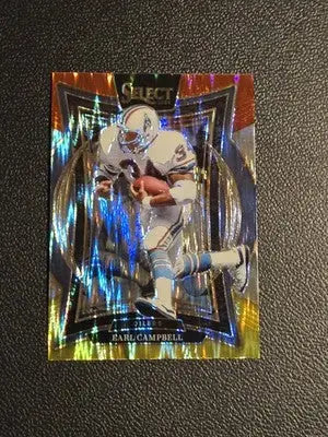 2024 Panini Select #54 Earl Campbell Red & Yellow Prizm Shock - Football Card Single