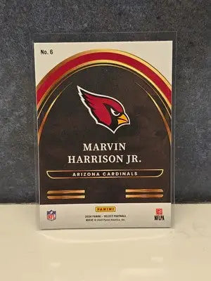 2024 Panini Select #6 Marvin Harrison Jr. Future Arizona Cardinals RC