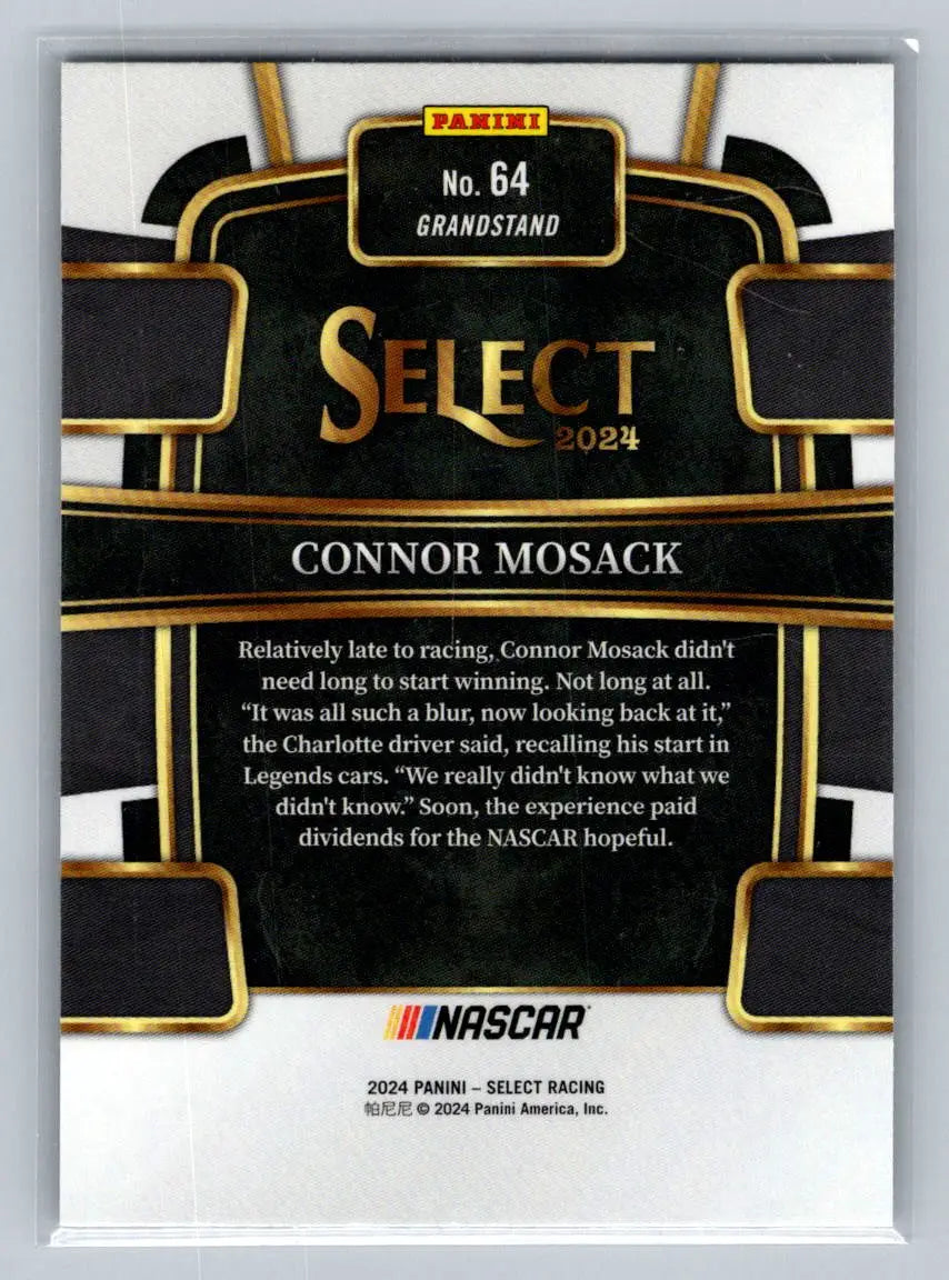 2024 Panini Select #64 Connor Mosack Niece Motorsports - Racing Card Single