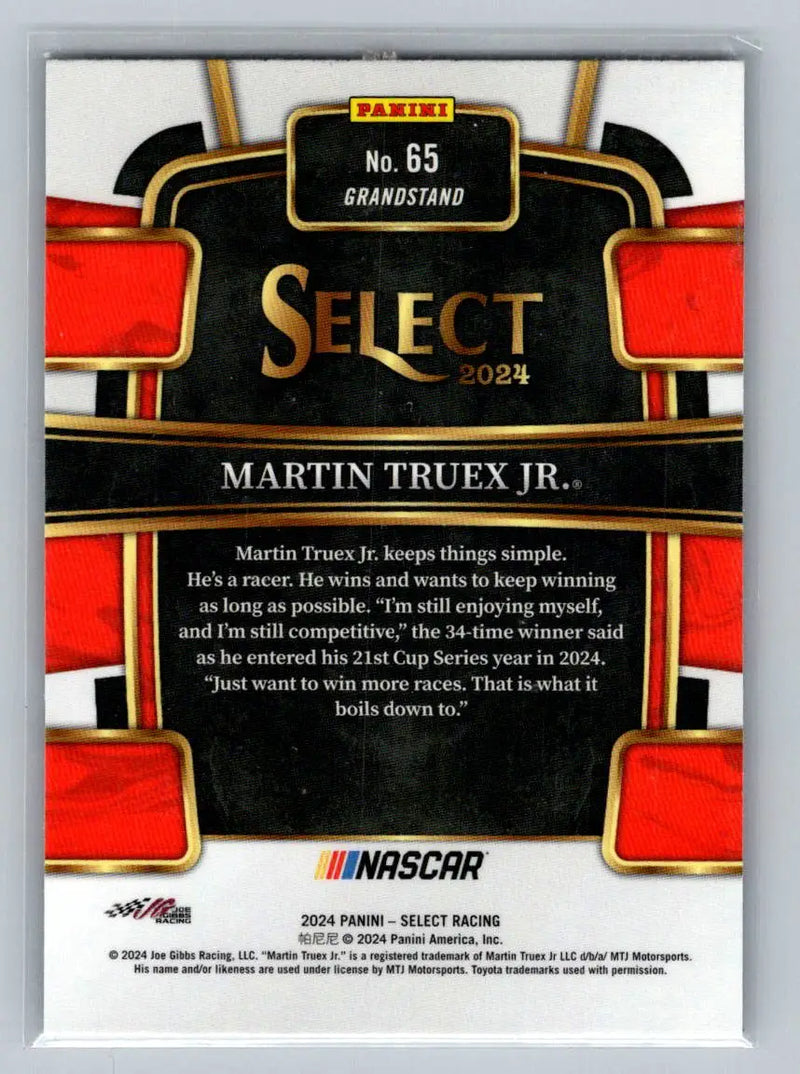 2024 Panini Select #65 Martin Truex Jr. Joe Gibbs Racing - Racing Card Single