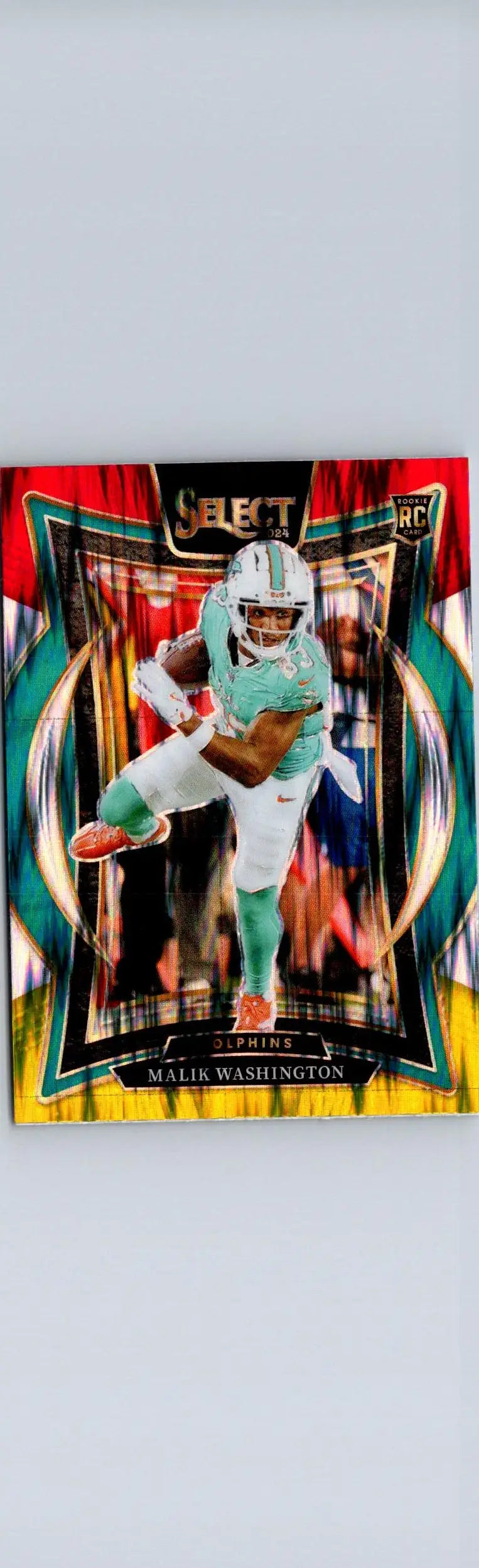 2024 Panini Select #71 Malik Washington Red & Yellow Prizm Shock - Football Card Single