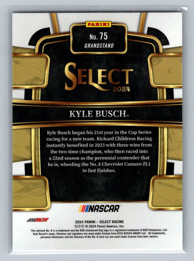 2024 Panini Select #75 Kyle Busch Richard Childress Racing - Racing Card Single