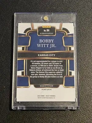 2024 Panini Select #84 Bobby Witt Jr. Red and Blue Prizms - Baseball Card Single