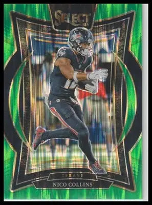 2024 Panini Select #86 Nico Collins Neon Green Prizm Shock #/599