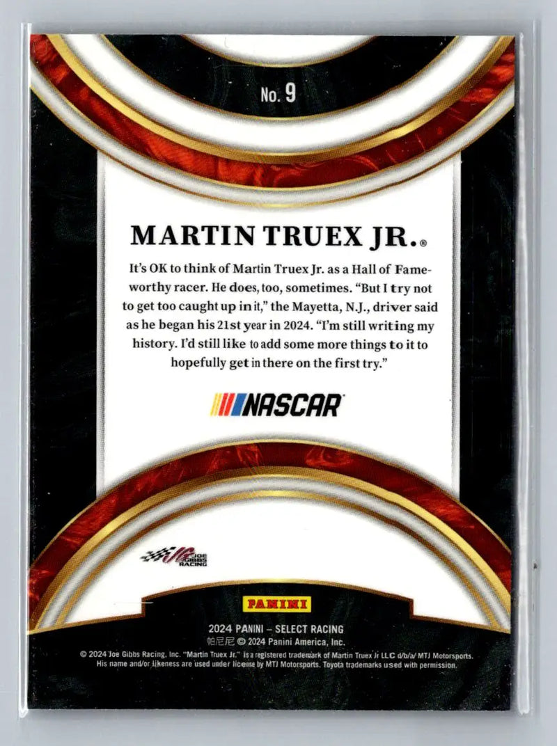 2024 Panini Select #9 Martin Truex Jr. American Pride Joe Gibbs Racing - Racing Card Single