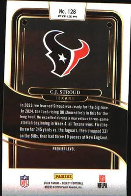 2024 Panini Select Black & Gold Prizm Shock #128 C.J. Stroud - Football Card Single