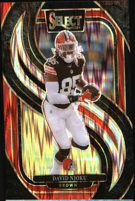 2024 Panini Select Black & Red Prizm Shock #145 David Njoku - Football Card Single