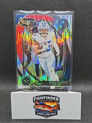 2024 Panini Select - Club Level Ezekiel Elliott #256 Black & Red Shock Prizm - Football Card Single