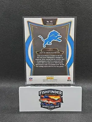 2024 Panini Select - Concourse David Montgomery #45 Green & Yellow Shock Prizm - Football Card Single