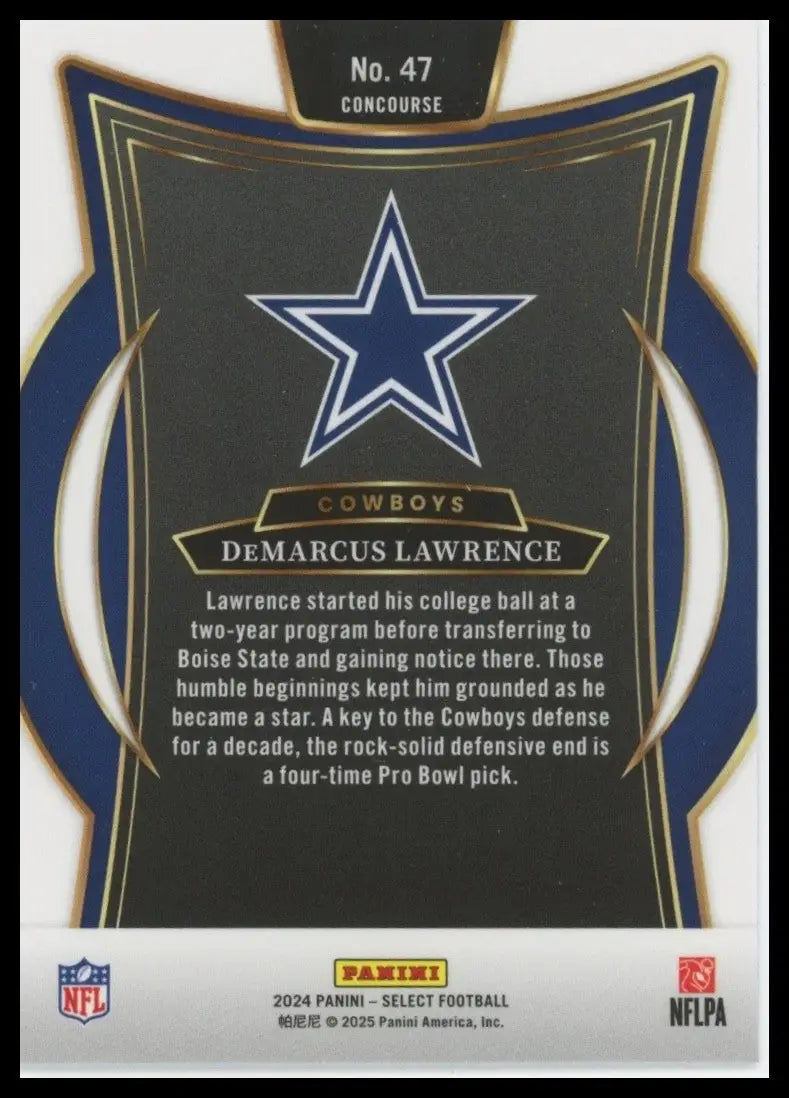 2024 Panini Select - Concourse DeMarcus Lawrence #47 - Football Card Single