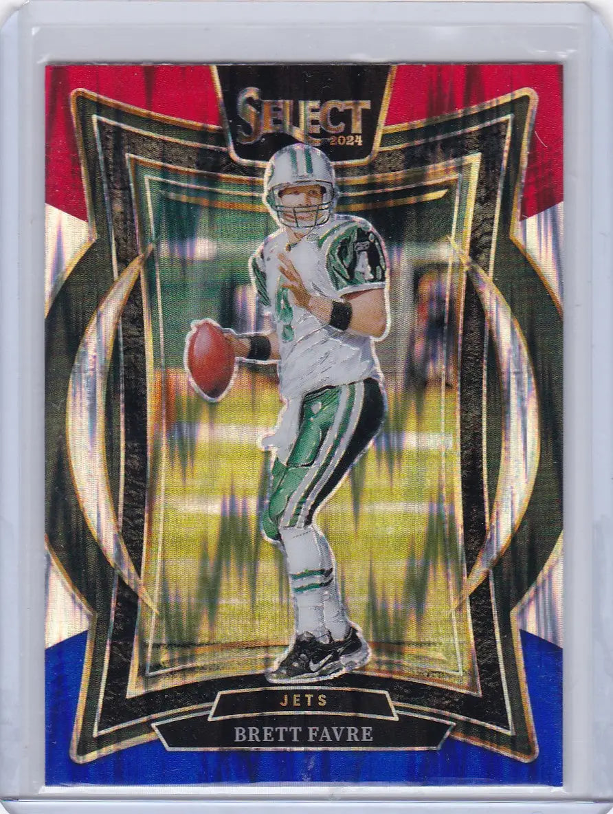 2024 Panini Select Concourse Red & Blue Shock #12 Brett Favre - Jets