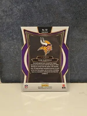 2024 Panini Select Concourse Silver Prizm Die-Cut Sam Darnold #92 - Football Card Single