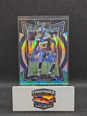 2024 Panini Select - Concourse Tariq Woolen #95 Black & Green Shock Prizm - Football Card Single