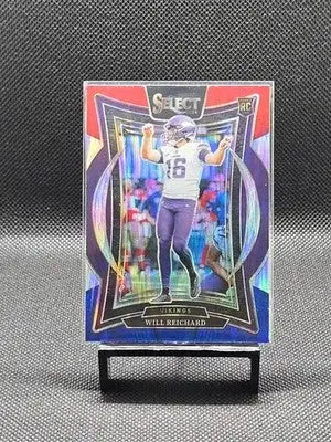 2024 Panini Select - Concourse Will Reichard #21 Red & Blue Prizm Shock - Football Card Single