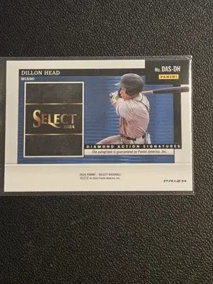 2024 Panini Select #DAS-DH Dillon Head Diamond Action Signatures Flash Prizms - Baseball Card Single