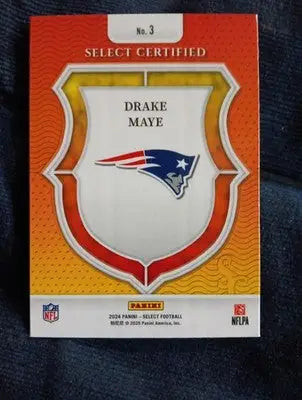 2024 Panini Select - Drake Maye #3 Select Certified (RC). Patriots. NRMT+ - Football Card Single