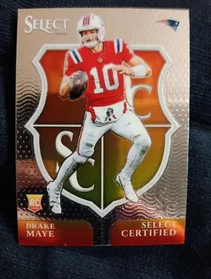 2024 Panini Select - Drake Maye #3 Select Certified (RC). Patriots. NRMT+ - Football Card Single