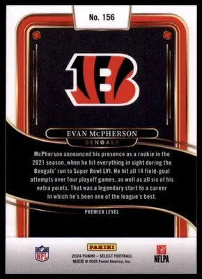 2024 Panini Select Evan McPherson 156 Cincinnati Bengals