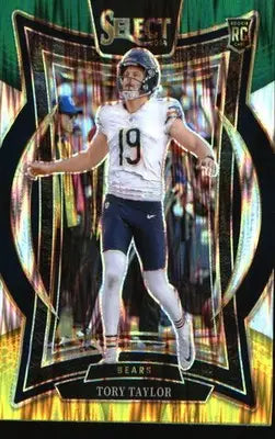 2024 Panini Select Green & Yellow Prizm Shock #1 Tory Taylor Rookie RC