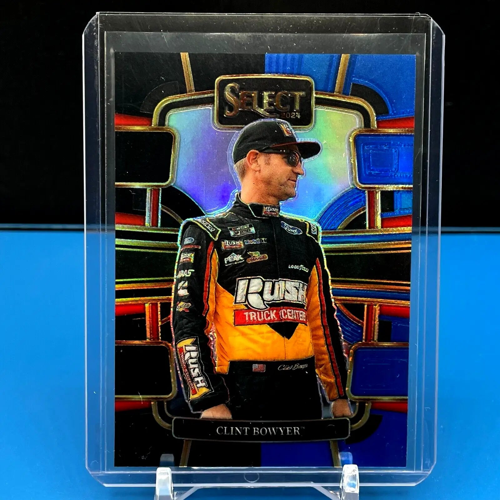 2024 Panini Select NASCAR Racing #17 Clint Bowyer Black & Blue Prizm /49 - Racing Card Single