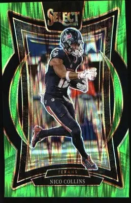 2024 Panini Select Neon Green Prizm Shock #86 Nico Collins SN #/599