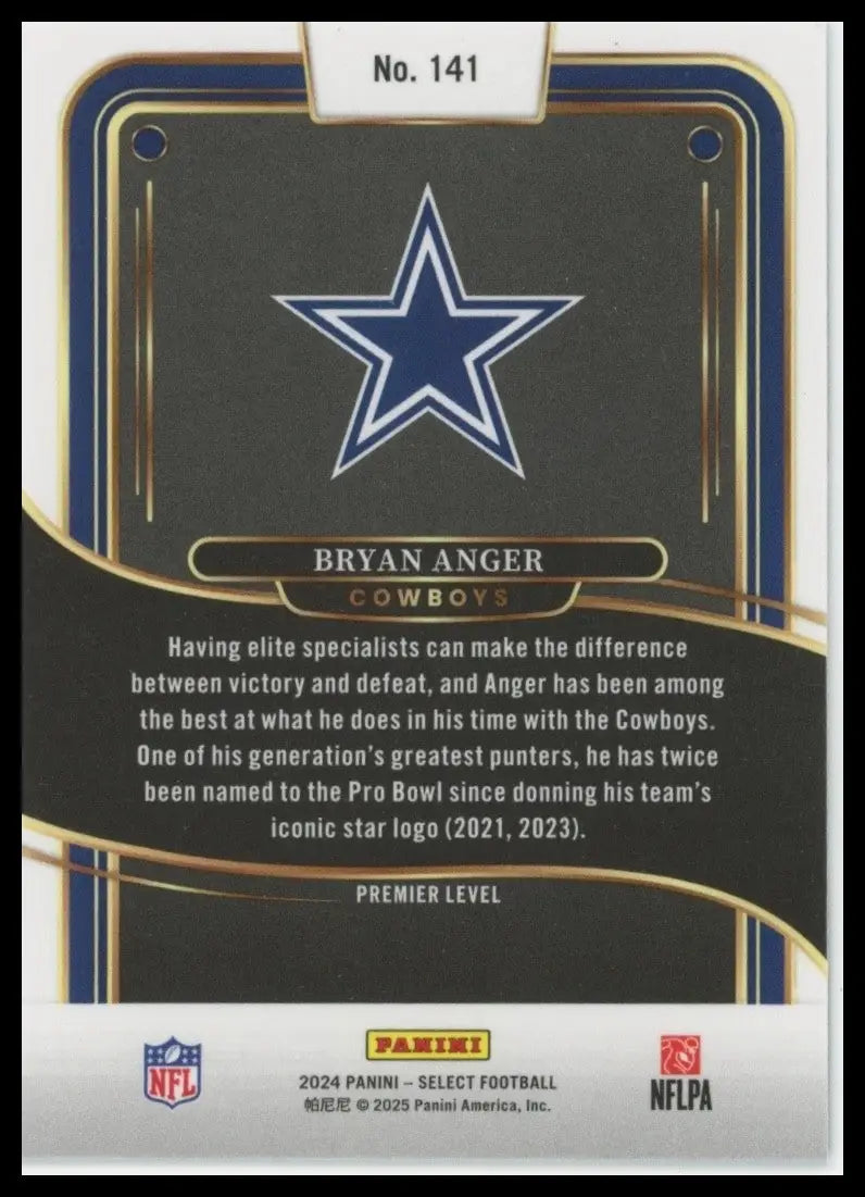 2024 Panini Select - Premier Level Bryan Anger #141 - Football Card Single