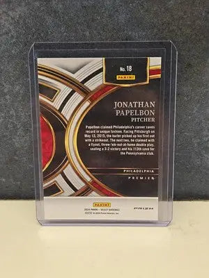 2024 Panini Select Premier Level Orange Flash Prizm Jonathan Papelbon #18 - Baseball Card Single