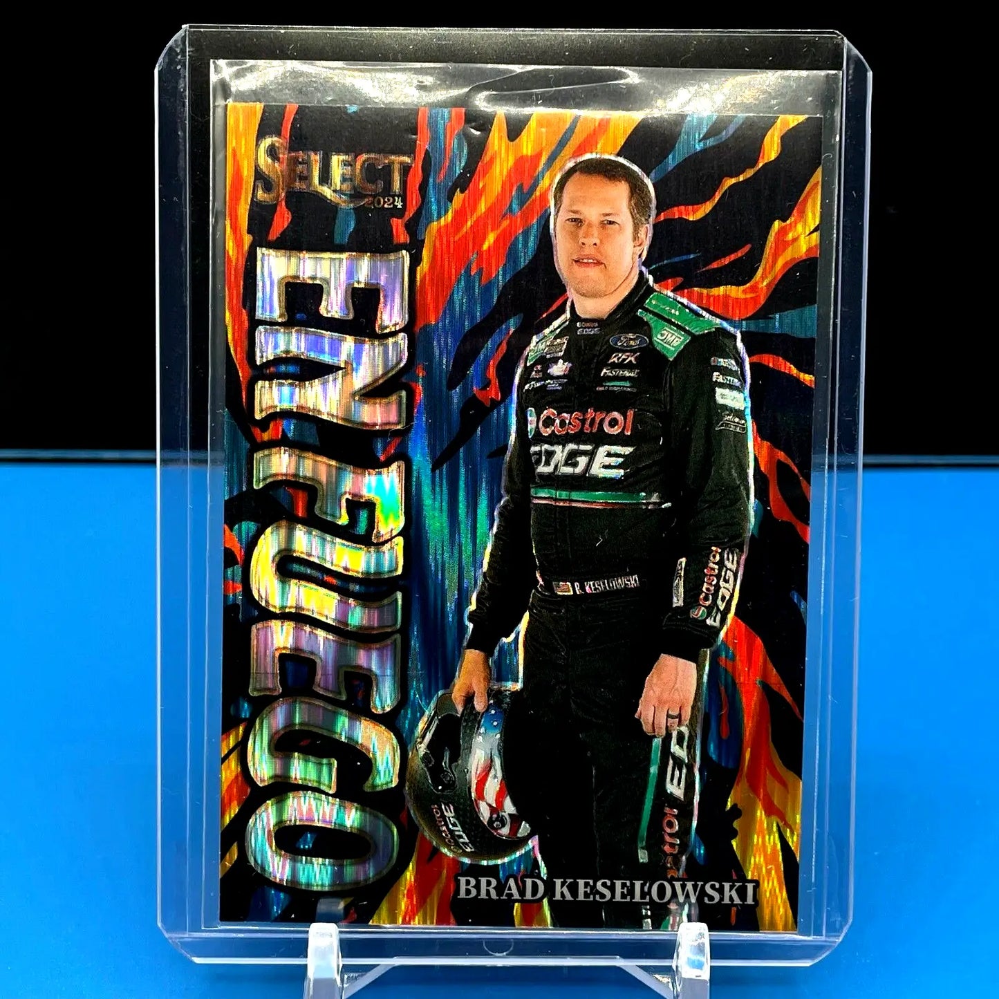2024 Panini Select Racing En Fuego Flash Prizm #11 Brad Keselowski - Racing Card Single