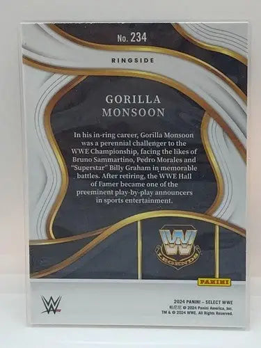 2024 Panini Select Red and Blue #234 Gorilla Monsoon NM-MT Ringside ID:77057 - Non-Sports Card Single