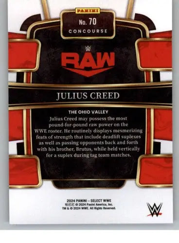 2024 Panini Select Red and Blue #70 Julius Creed NM-MT Concourse ID:77051 - Other