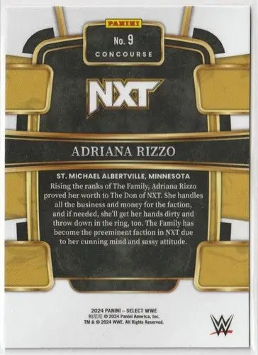 2024 Panini Select Red and Blue #9 Adriana Rizzo NM-MT Concourse ID:77041 - Baseball Card Single