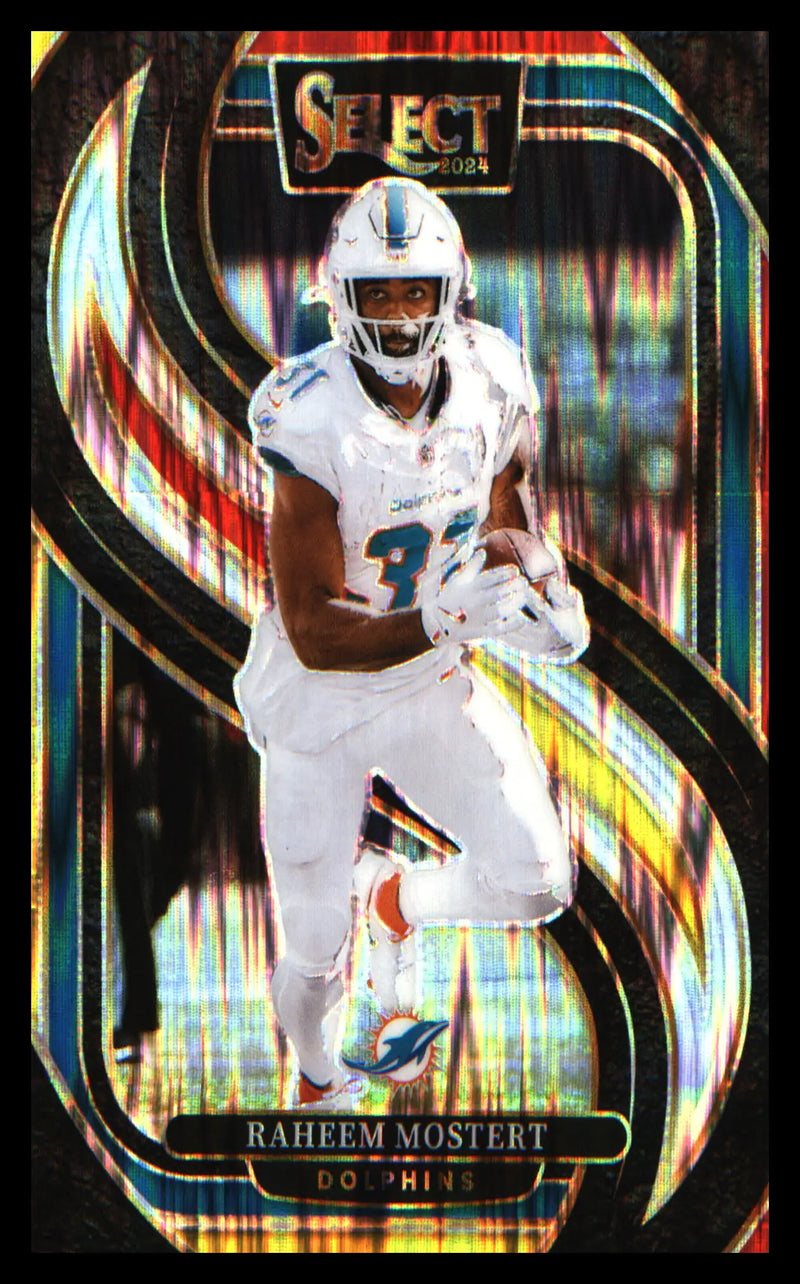 2024 Panini Select Red & Yellow Prizm Shock #188 Raheem Mostert