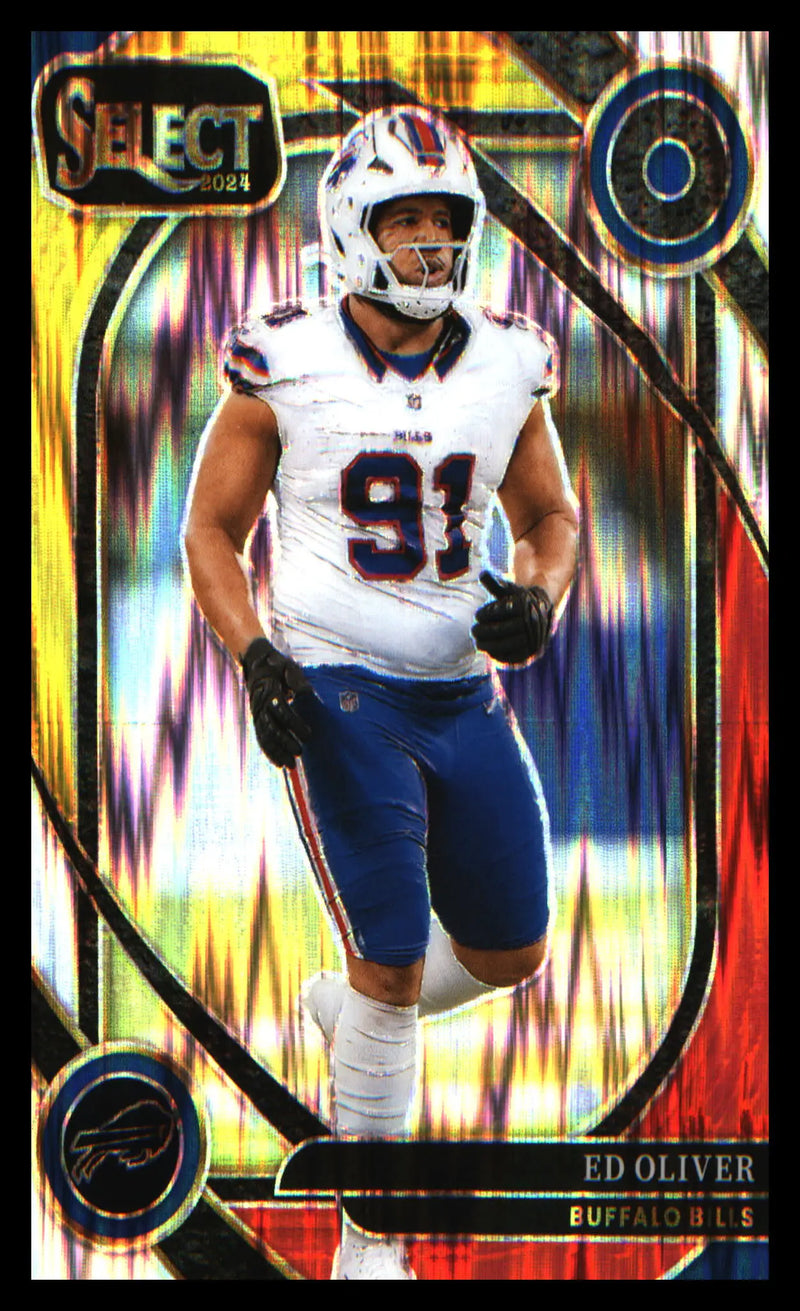 2024 Panini Select Red & Yellow Prizm Shock #254 Ed Oliver