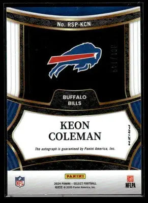 2024 Panini Select #RSP-KCN Keon Coleman Rookie Signatures Blue Prizm #/149 - Football Card Single