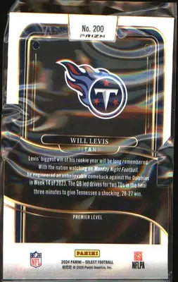 2024 Panini Select Silver Prizm #200 Will Levis - Football Card Single