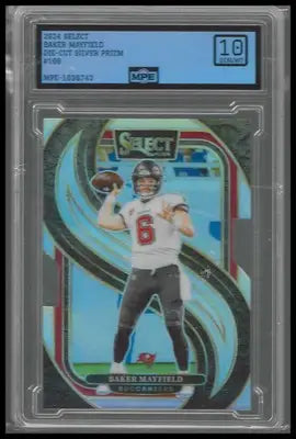 2024 Panini Select Silver Prizm Die Cut #108 Baker Mayfield MPE 10 - Football Card Single
