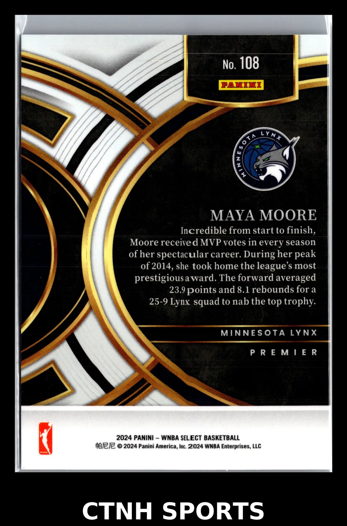 2024 Panini Select WNBA #108 Minnesota Lynx - Basketball Card Single
