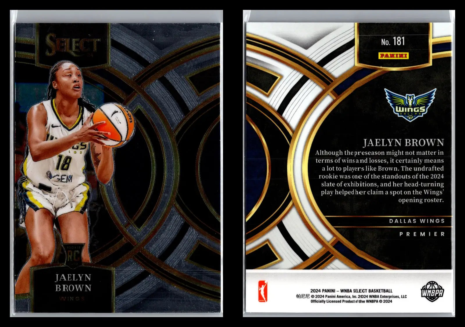 2024 Panini Select WNBA #181 Dallas Wings RC - Basketball Card Single