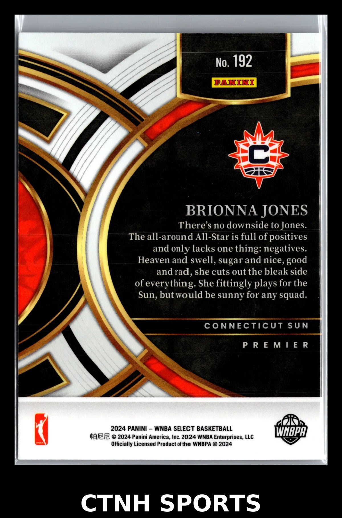 2024 Panini Select WNBA #192 Connecticut Sun - Basketball Card Single