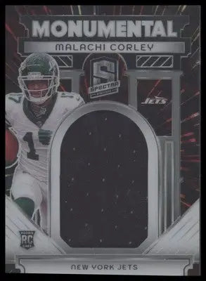 2024 Panini Spectra #MM-MCY Malachi Corley Monumental Memorabilia Hyper #/60 - Football Card Single