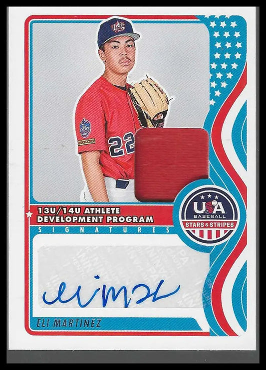 2024 Panini Stars&Stripes #NTS-EM Eli Martinez 13U/14U Signatures Materials#/199 - Baseball Card Single