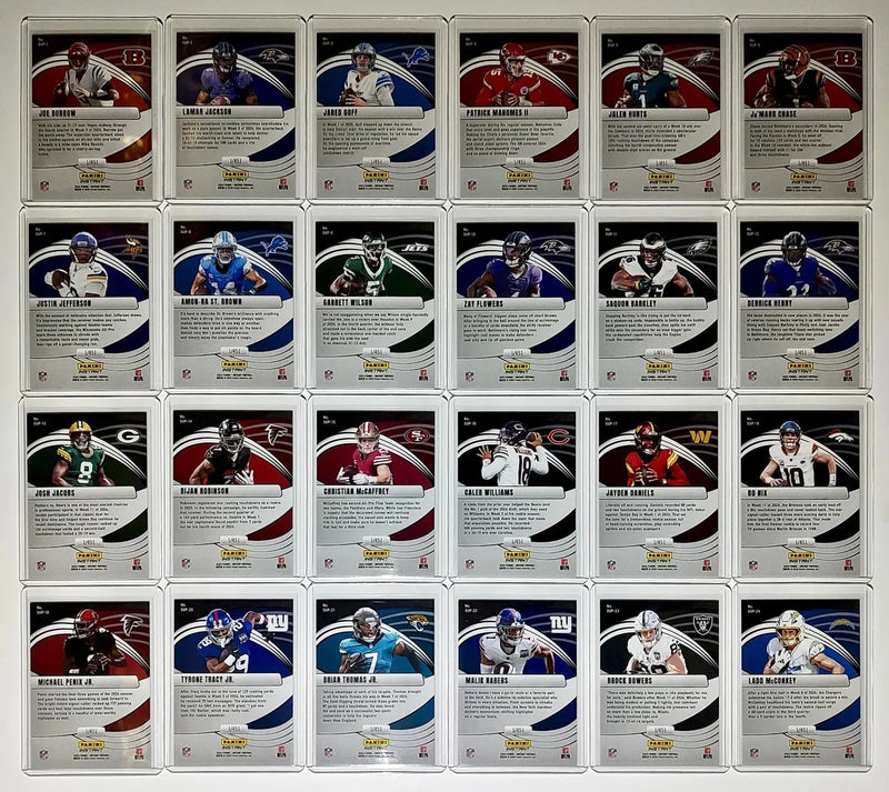 2024 Panini Supernova NFL Complete 24 Card Football Set - Football Card Single