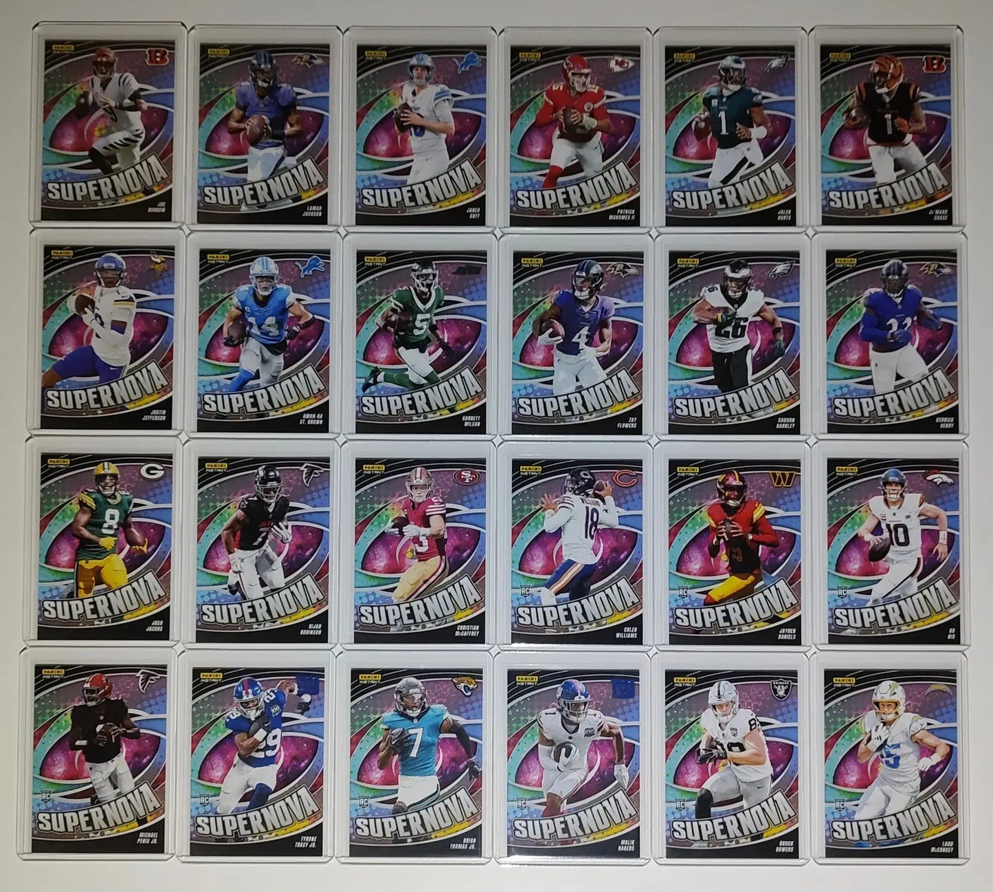 2024 Panini Supernova NFL Complete 24 Card Football Set - Football Card Single