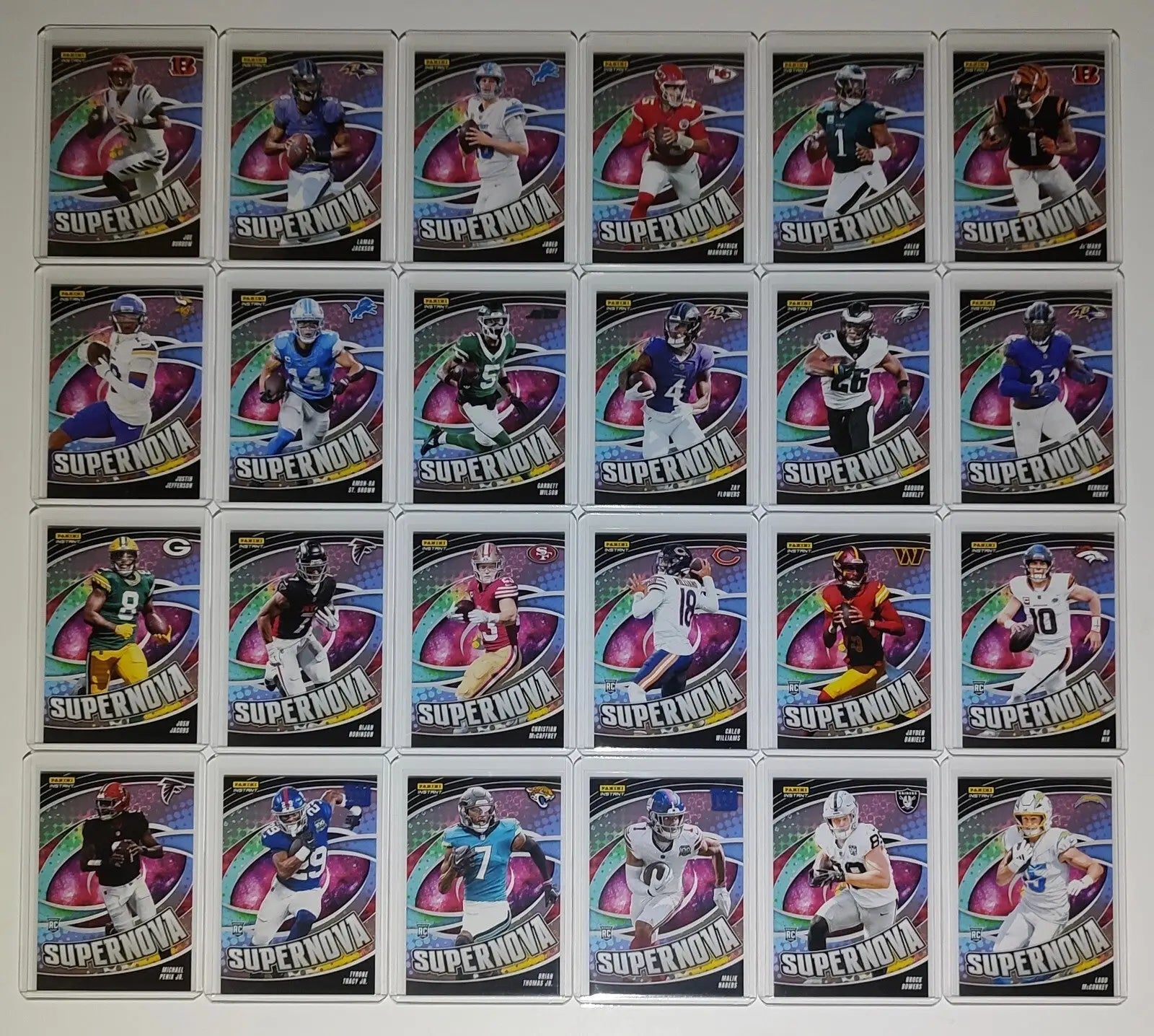 2024 Panini Supernova NFL Complete 24 Card Football Set - Football Card Single