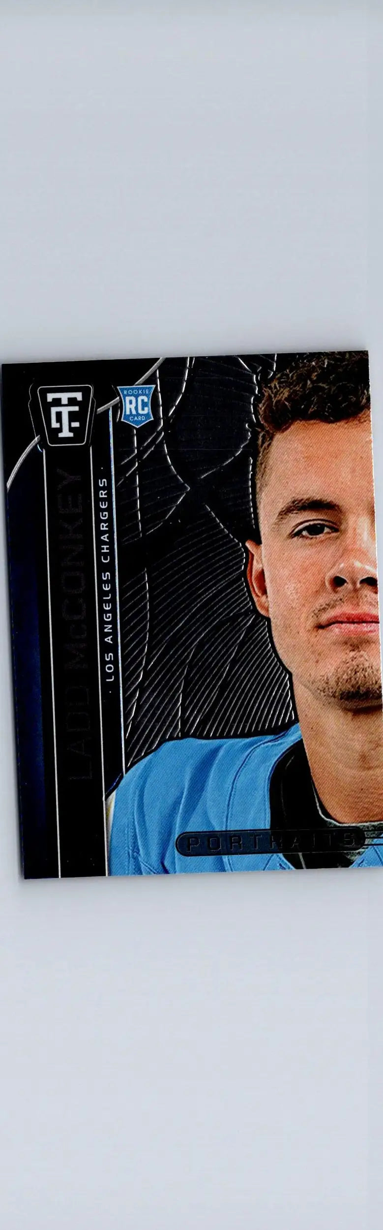 Football trading card of Ladd McConkey from 2024 Panini Totally Certified Ladd McConkey Portraits
